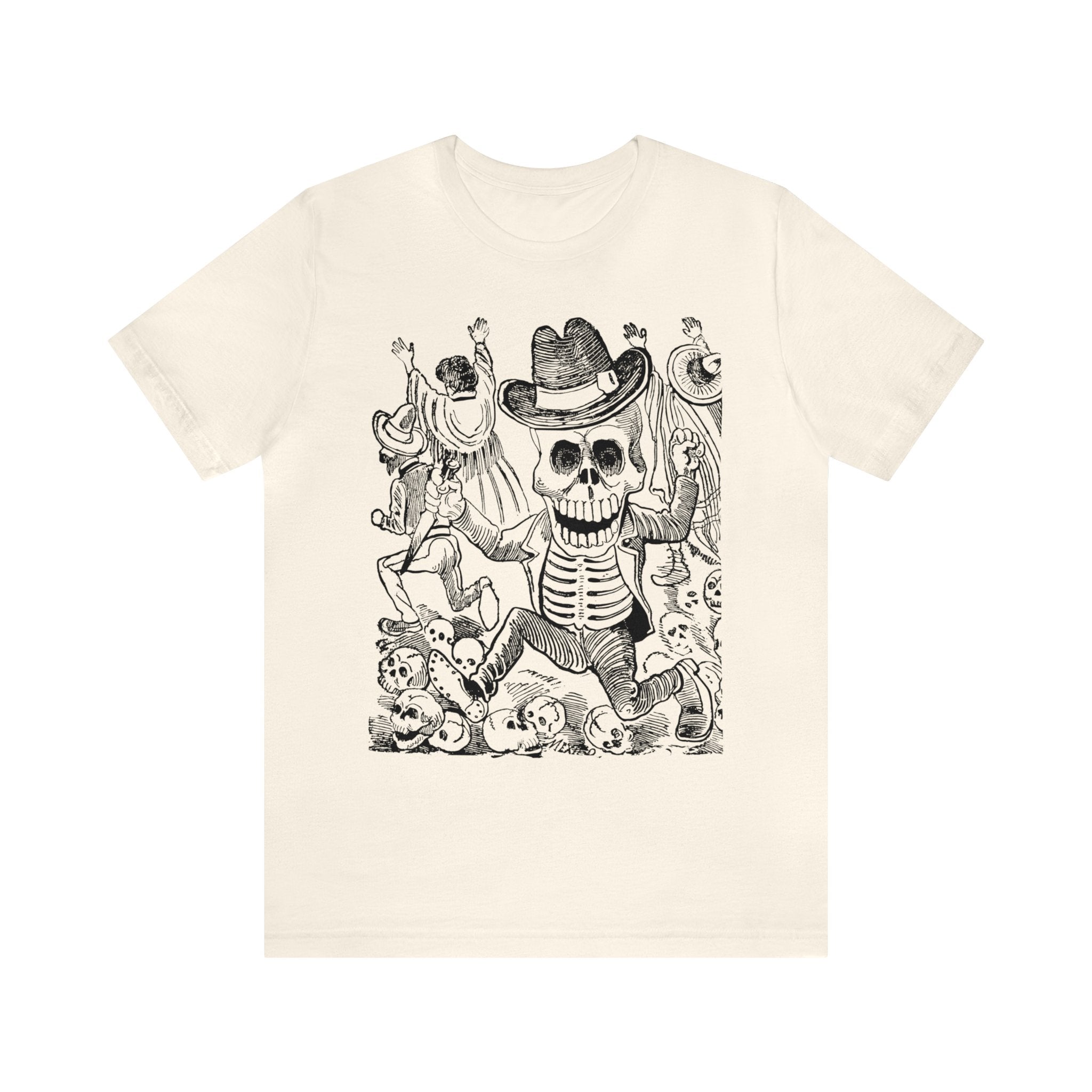 Skeleton With Knife - José Guadalupe Posada - Black Mass Apparel - T-Shirt