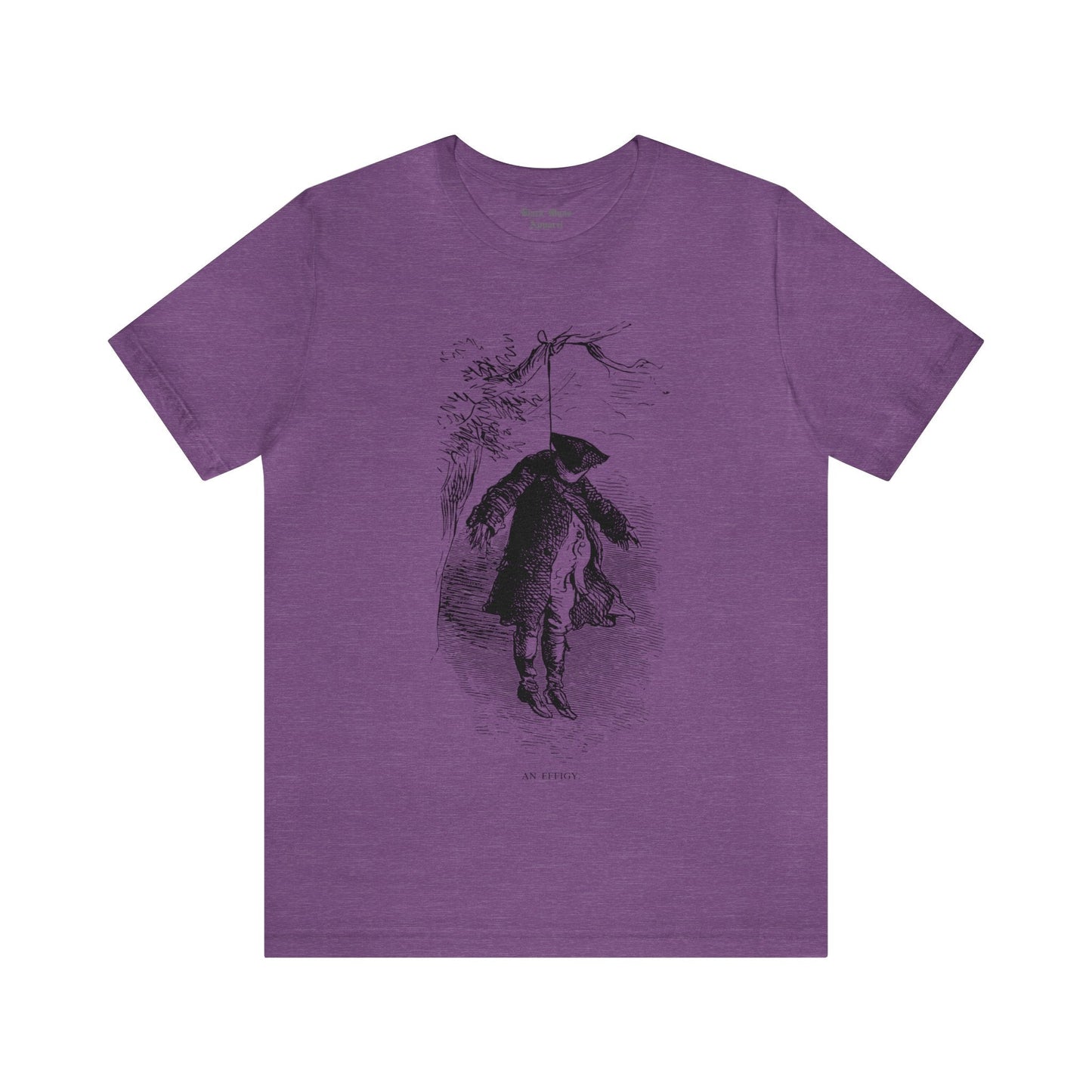 Stamp Act Effigy, Vintage 1765 Art Shirt, Creepy T-shirt, Spooky Tshirt, Protest, Hanging Scarecrow Unisex Jersey Short Sleeve Tee - Black Mass Apparel - T-Shirt