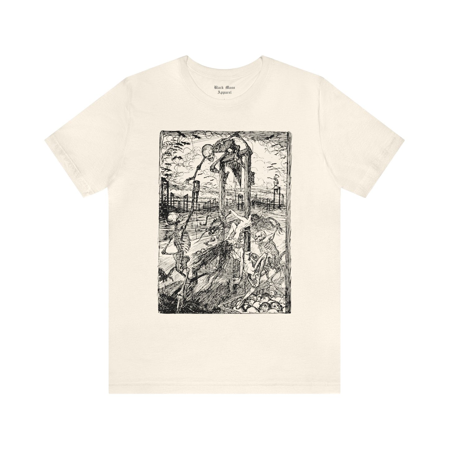 The Gods Are Athirst, Edmund Joseph Sullivan T-shirt, Spooky Death Shirt, Vintage Creepy Art, Danse Macabre Unisex Jersey Short Sleeve Tee - Black Mass Apparel - T-Shirt