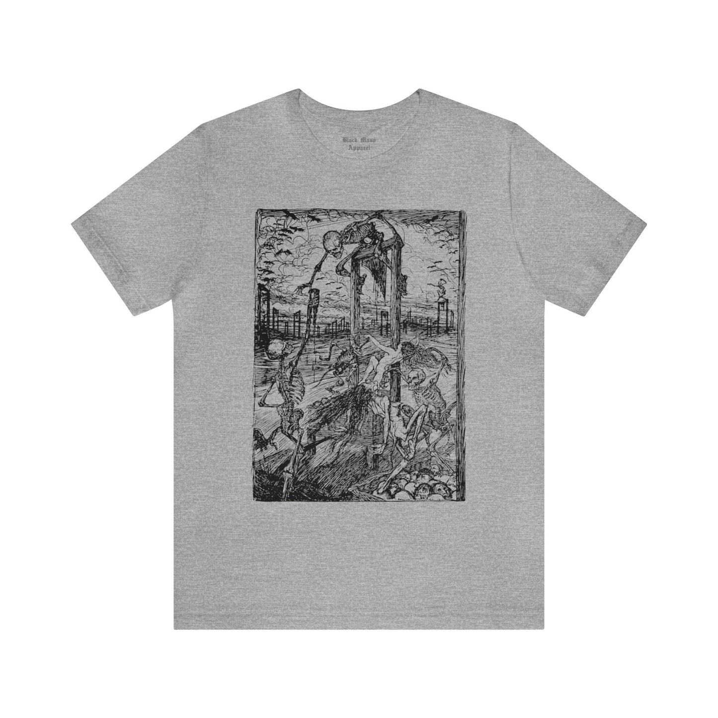 The Gods Are Athirst, Edmund Joseph Sullivan T-shirt, Spooky Death Shirt, Vintage Creepy Art, Danse Macabre Unisex Jersey Short Sleeve Tee - Black Mass Apparel - T-Shirt