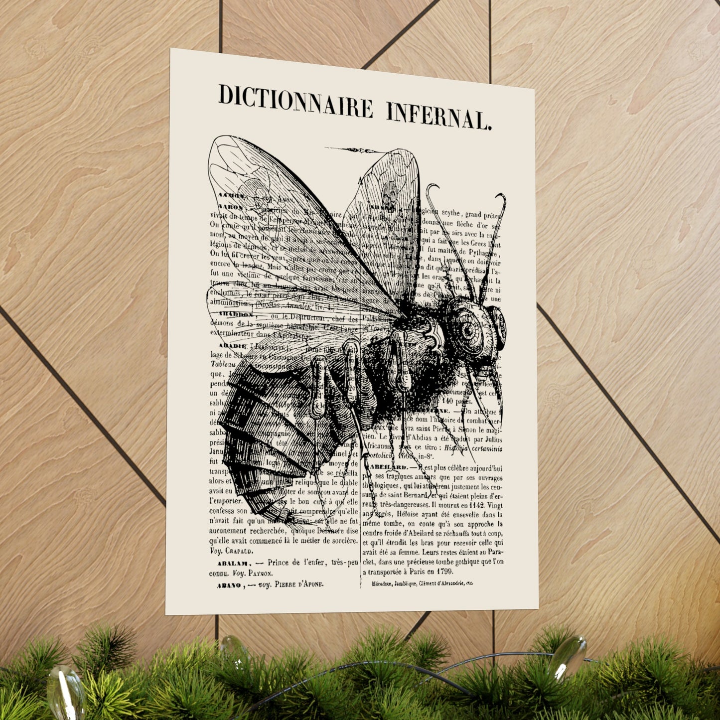 The Infernal Dictionary Art Print - Beelzebub - Demonology Occult 18 x 24 Matte Vertical Poster - Black Mass Apparel - Poster